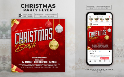 Christmas Bash Party Flyer Template
