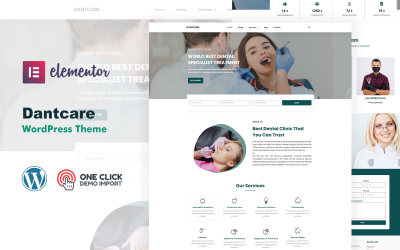 Dantcare Tandläkare och Tandvårdsklinik Elementor WordPress-tema