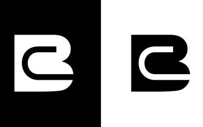 Kezdő levél bc, cb absztrakt cég vagy márka Logo Design