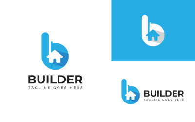 Letter B With Home Logo Template Design