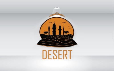 Modello di file vettoriale del logo delle sabbie del deserto