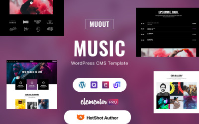 Muout – Hudební události WordPress Téma Elementor