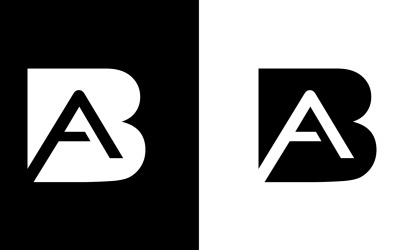 Pierwsza litera ba, ab abstrakcyjny projekt logo firmy lub marki