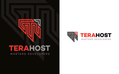 Projektowanie logo twórców stron internetowych z literą T