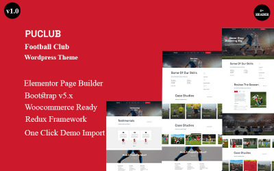 Puclub - Futbol Kulübü Wordpress Teması