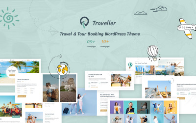 Resenär – Rese- och turnébokning Elementor WordPress-tema