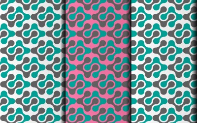 Set of seamless geometric pattern design template