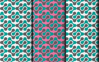 Set van naadloze geometrische patroon ontwerpsjabloon