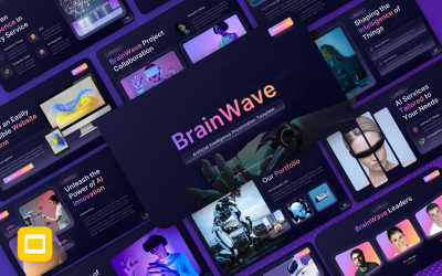 BrainWave – mesterséges intelligencia mesterséges intelligencia Google Slides sablon