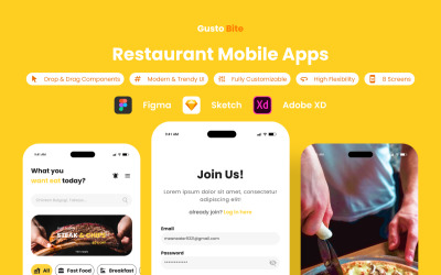 GustoBite - мобільний додаток ресторану