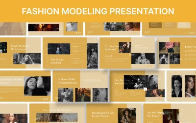 Modelo de apresentação em PowerPoint de modelagem de moda