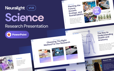 Neuralight - vetenskap och forskning PowerPoint-presentationsmall