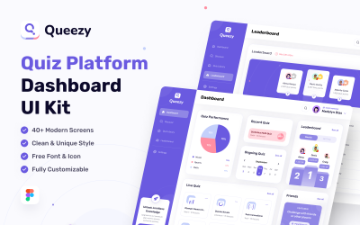 Queezy Dashboard - Sınav Kontrol Paneli Kullanıcı Arayüzü Kiti