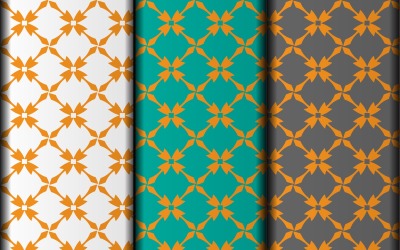 Set di modelli di disegno con motivo floreale senza soluzione di continuità