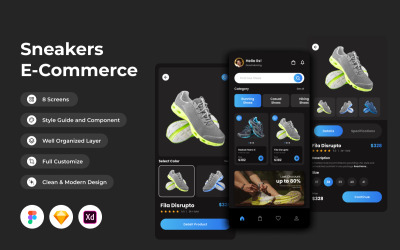 ShoeShack - aplicativo móvel de comércio eletrônico de tênis