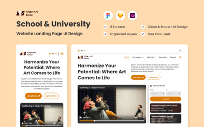 Школа мистецтв Allegro - цільова сторінка шкіл та університетів
