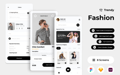 Trendy - 时尚商店移动应用程序