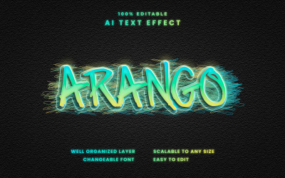Arango redigerbar texteffekt