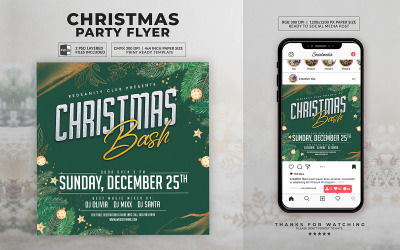 Christmas Bash PSD Party Flyer Template