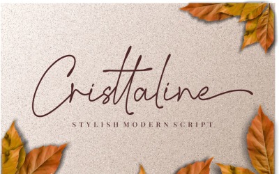 Cristaline-scriptlettertypen modern
