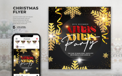 Folleto de fiesta de Navidad Modelo PSD