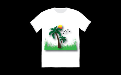 Plantilla de diseño de camiseta de naturaleza.