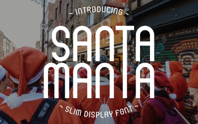 Santa Manta – vékony kijelző betűtípus