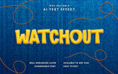 Watchout Editable Text Effect