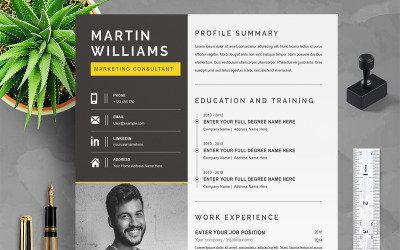 Clean and Modern Resume Template Word | CV Template