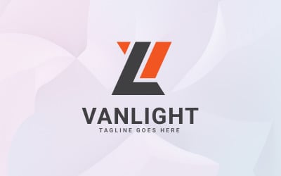 Design de logotipo moderno e minimalista da letra VL