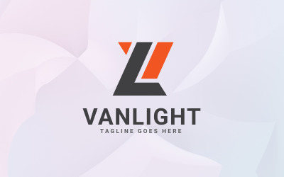 Diseño de logotipo minimalista moderno con letra VL.