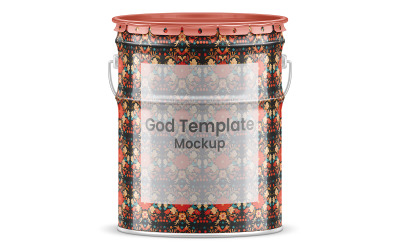 Mockup di secchiello di vernice - Mockup di secchiello di vernice