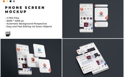 Phone Screen Mockup Template 2