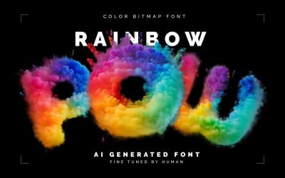 Rainbow Pow - Color Bitmap Font