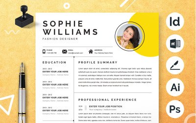 Word Чисте резюме | Apple Pages Modern Resume / CV