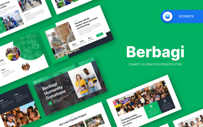 Berbagi - Plantilla de Keynote de caridad y donación