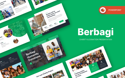 Berbagi – PowerPoint-Vorlage für Wohltätigkeit und Spende