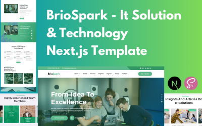 BrioSpark - ИТ-решения и технологии Шаблон NextJS