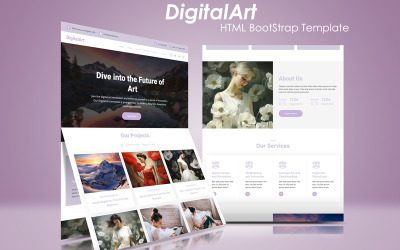 DigitalArt Bootstrap HTML-sjabloon