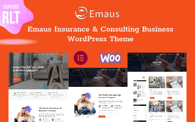 Tema WordPress de negócios da Emaus Insurance &amp;amp; Consulting