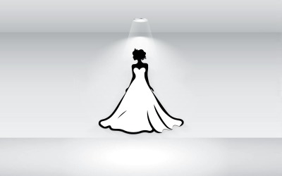 Brautkleid-Logo-Vektor-Illustration