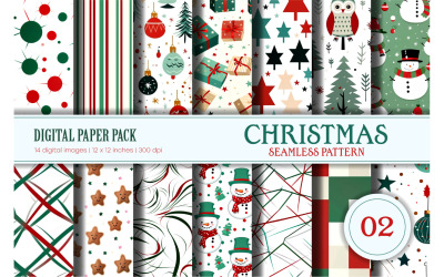Christmas seamless pattern 02. Digital Paper.