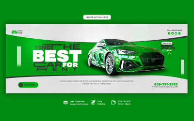 Cover-Vorlage für soziale Medien in der Automobilbranche