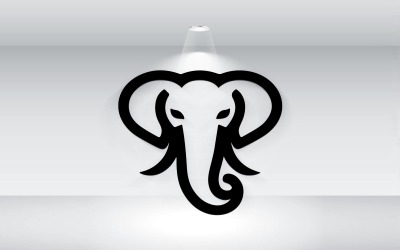 Elefánt Logo Vázlat Vektoros Illusztráció