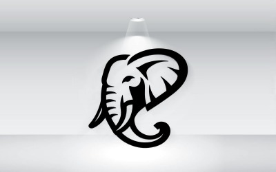 Elephant Head Logo Outline Vector Illustration