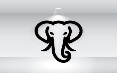 Elephant Logo Outline Vector Illustration