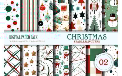Modèle sans couture de Noël 02. Papier numérique.