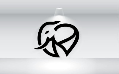 Olifant Logo Overzicht Vector Illustratie Sjabloon