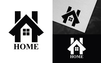 Projekt szablonu logo domu.