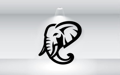 Sloní hlava Logo osnovy vektorové ilustrace
